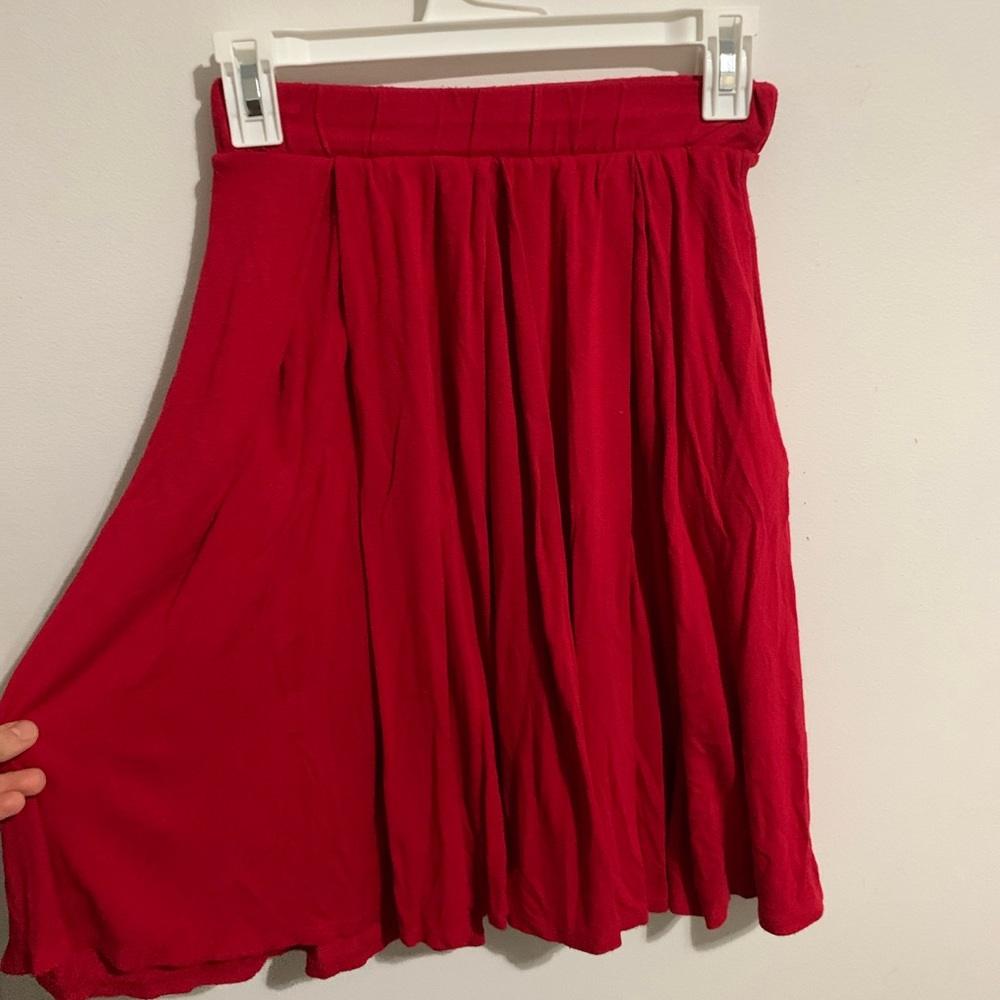 LULAROE Red Knee Length Skirt- Sz XS